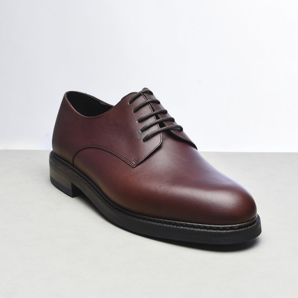 Derby Plain Toe Marron 2